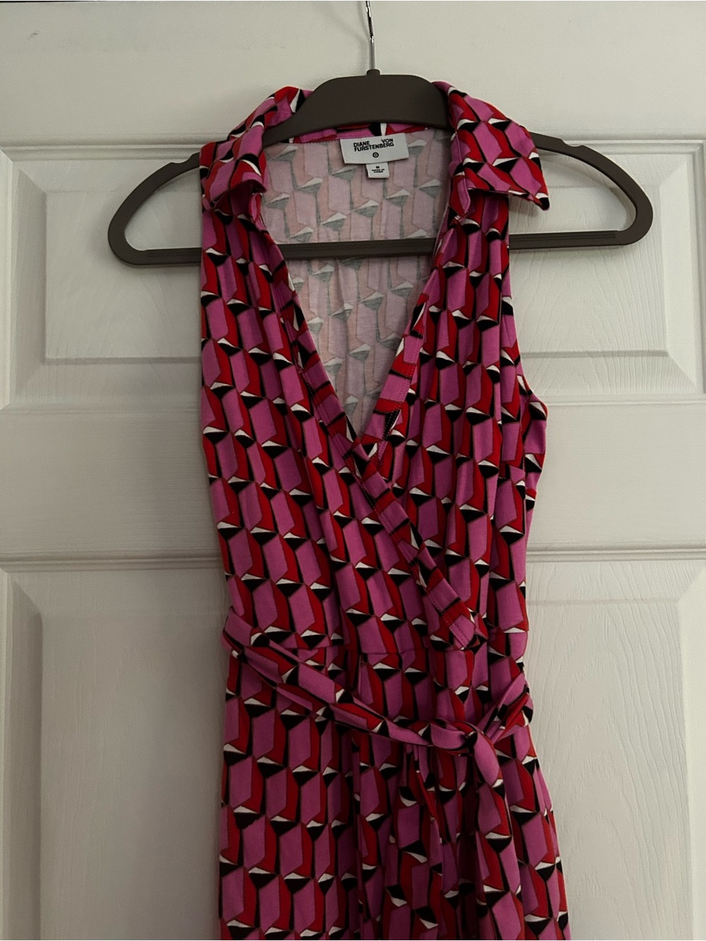 Diane Von Furstenberg Pink Geo Jumpsuit - Picture 4 of 6